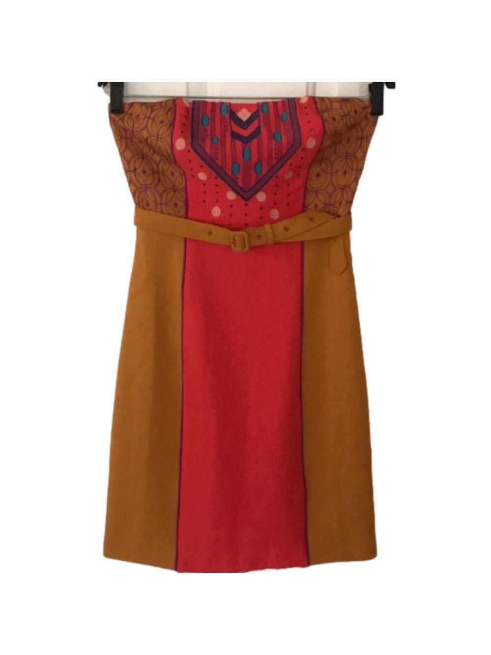 NWT Anthropologie Champagne & Strawberry dress